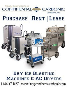 Rental of dry ice blasters & sales of dry ice pellets